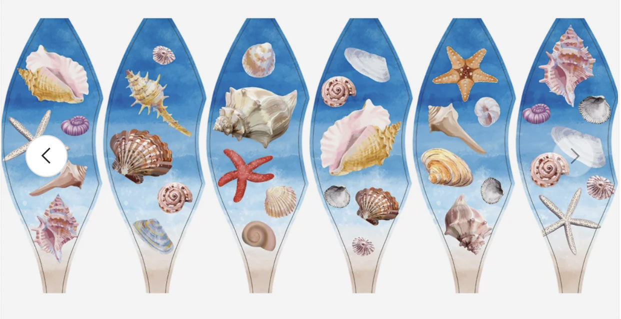 19 in. Pop-Open Hot Air Balloon - Sea Shells